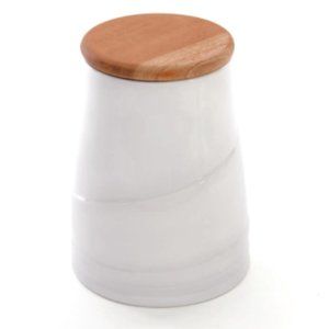 NEW! BergHOFF 2.1-Quart Hotel White Porcelain Jar with Lid Food Utensil Storage